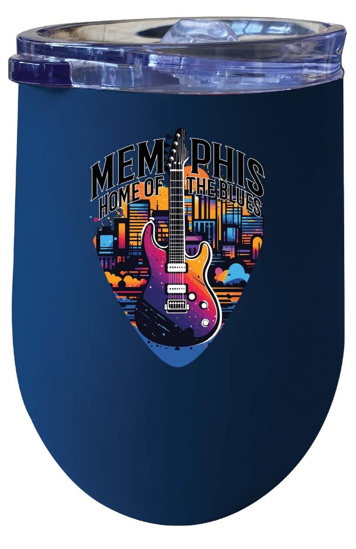 Memphis Tennessee Design B Souvenir 12 oz Insulated Wine Stainless Steel Tumbler Image 4