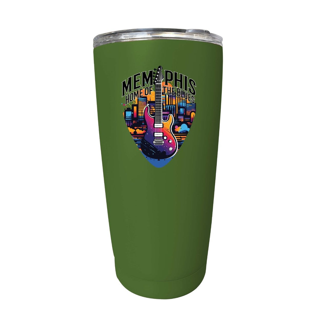 Memphis Tennessee Design B Souvenir 16 oz Stainless Steel Insulated Tumbler Image 2