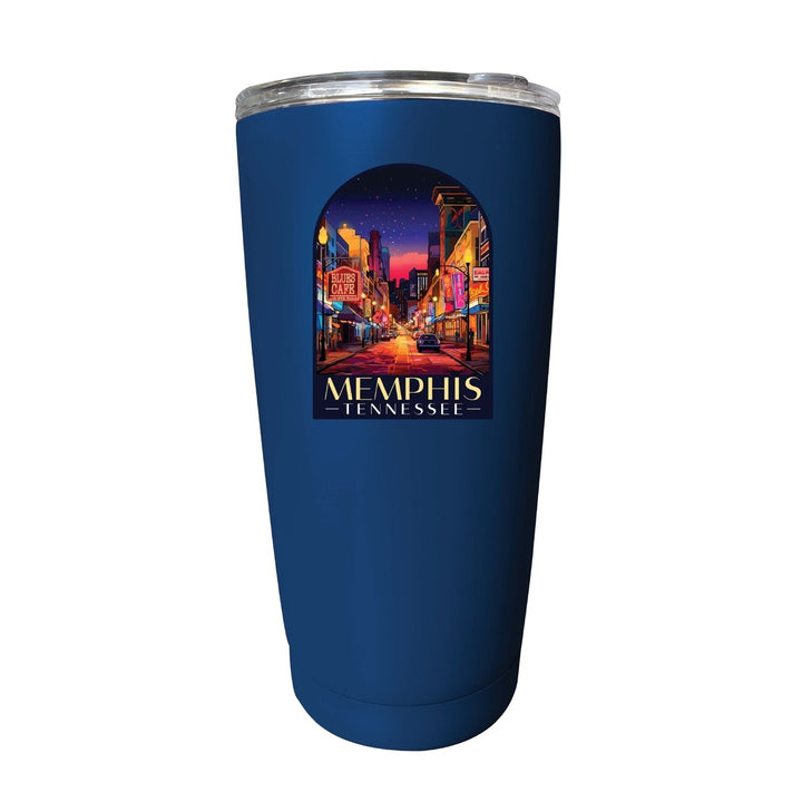 Memphis Tennessee Design C Souvenir 16 oz Stainless Steel Insulated Tumbler Image 1