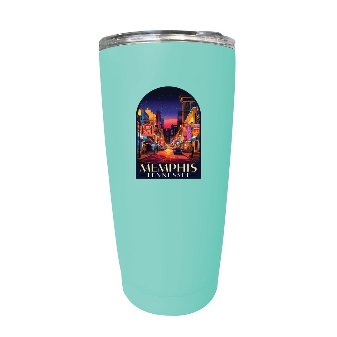 Memphis Tennessee Design C Souvenir 16 oz Stainless Steel Insulated Tumbler Image 4