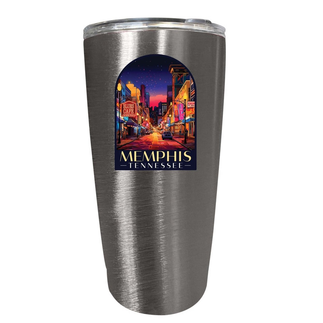 Memphis Tennessee Design C Souvenir 16 oz Stainless Steel Insulated Tumbler Image 6