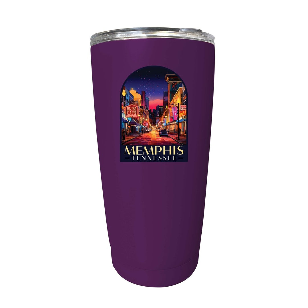 Memphis Tennessee Design C Souvenir 16 oz Stainless Steel Insulated Tumbler Image 10