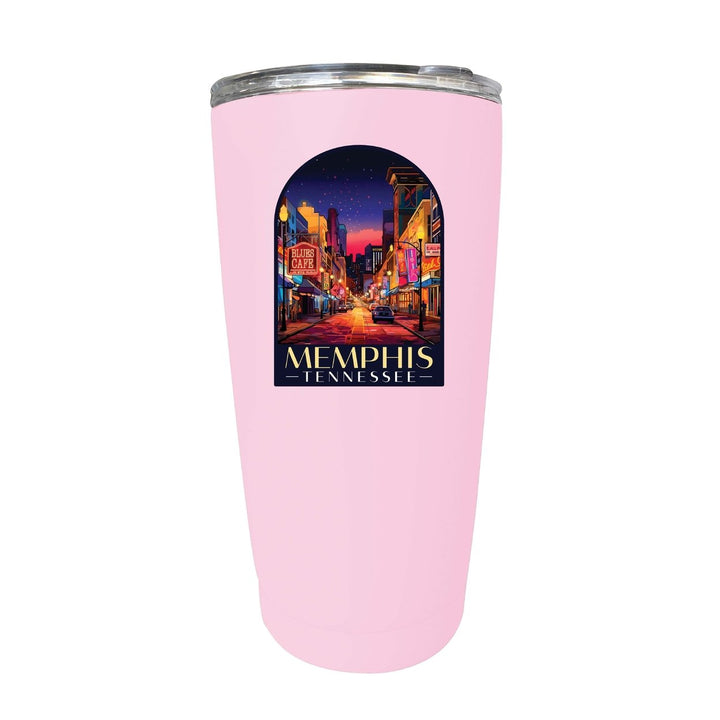 Memphis Tennessee Design C Souvenir 16 oz Stainless Steel Insulated Tumbler Image 11