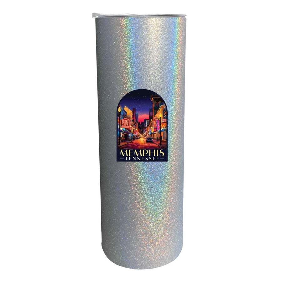 Memphis Tennessee Design C Souvenir 20 oz Insulated Stainless Steel Skinny Tumbler Image 1