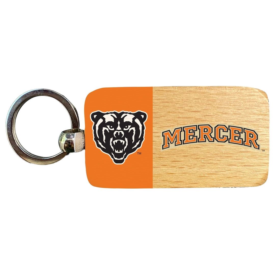 Mercer University 2.5 x 1-Inch Wooden Keychain Officially Licensed Collegiate Product Image 1