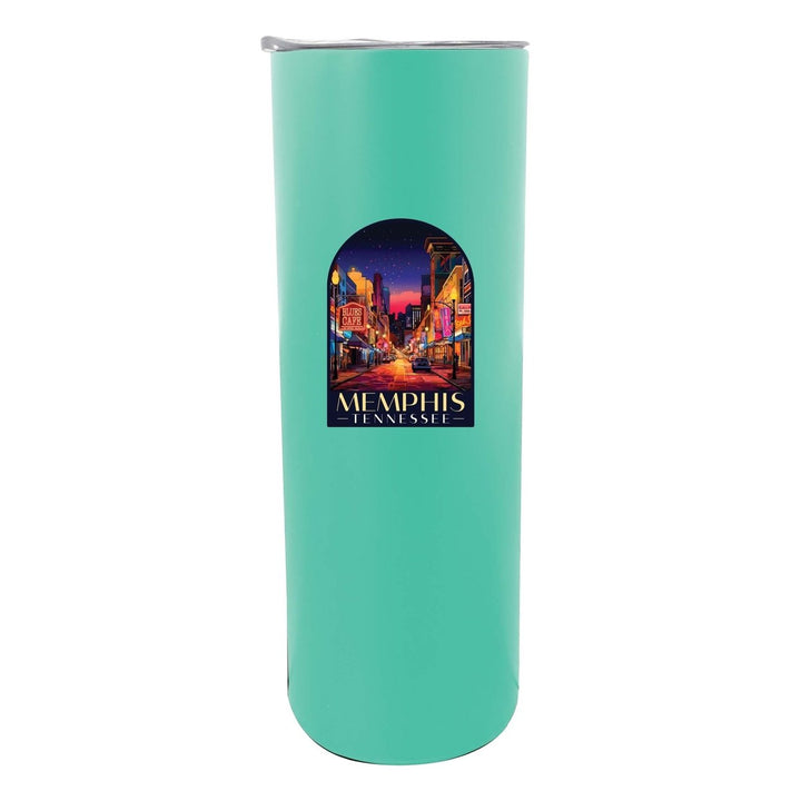 Memphis Tennessee Design C Souvenir 20 oz Insulated Stainless Steel Skinny Tumbler Image 4