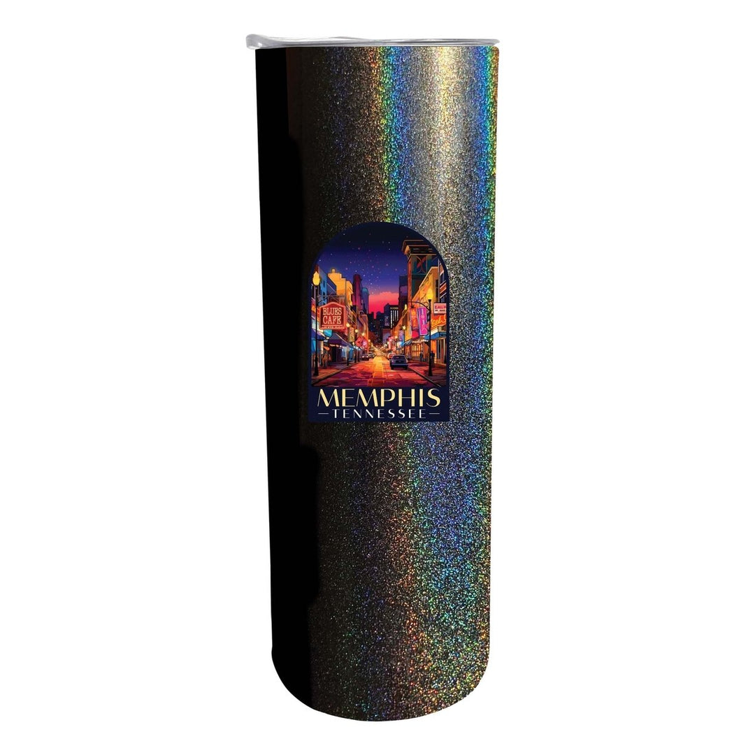 Memphis Tennessee Design C Souvenir 20 oz Insulated Stainless Steel Skinny Tumbler Image 6