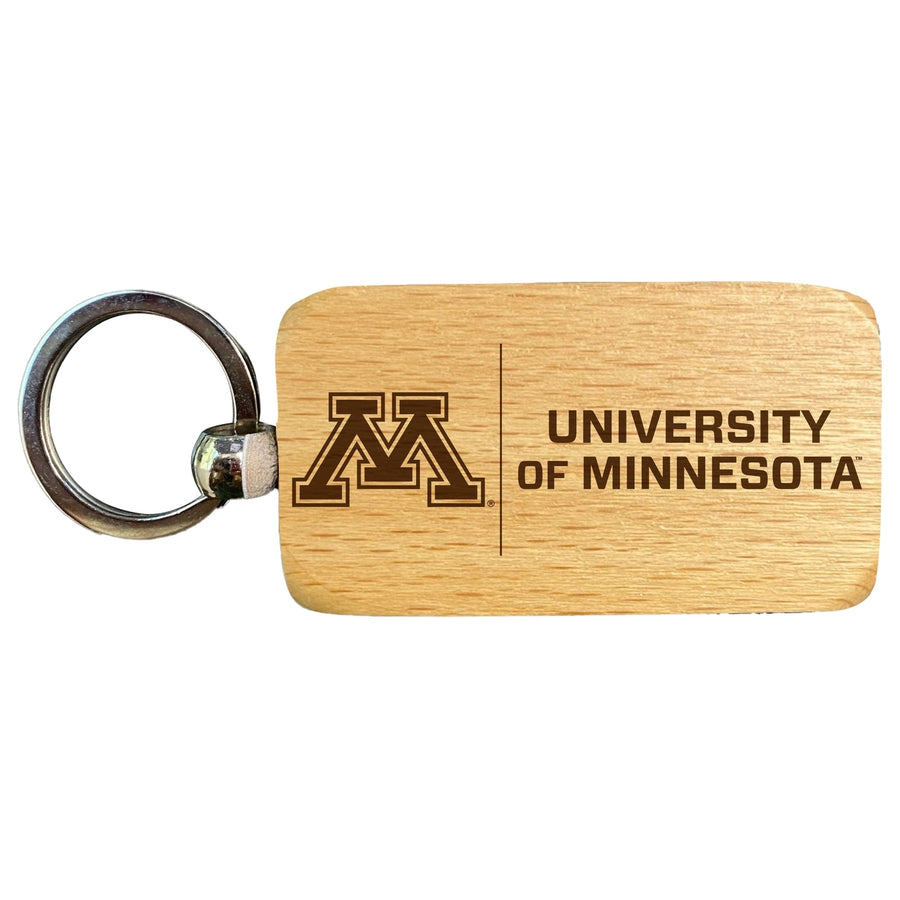 Minnesota Gophers 2.5 x 1-Inch Engraved Wooden Keychain Officially Licensed Collegiate Product Image 1