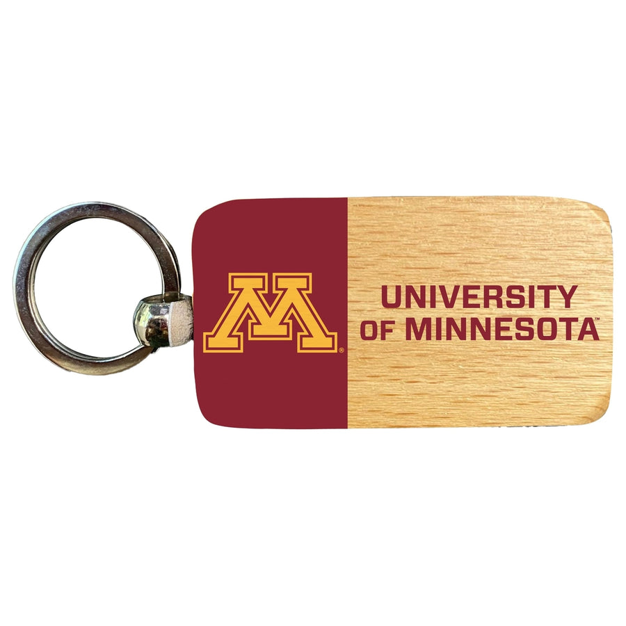 Minnesota Gophers 2.5 x 1-Inch Wooden Keychain Officially Licensed Collegiate Product Image 1