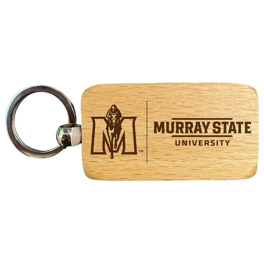 Murray State University 2.5 x 1-Inch Engraved Wooden Keychain Officially Licensed Collegiate Product Image 1