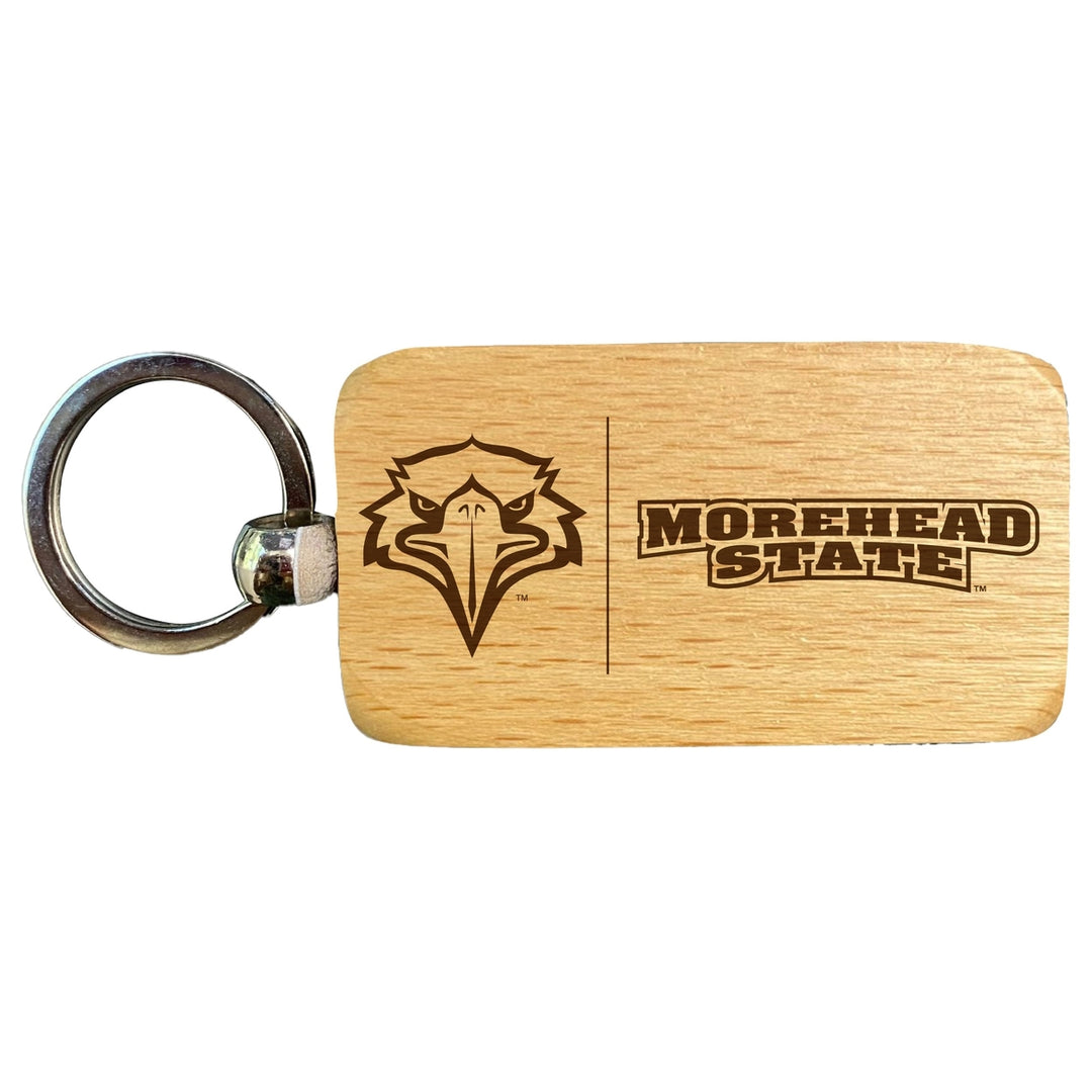 Morehead State University 2.5 x 1-Inch Engraved Wooden Keychain Officially Licensed Collegiate Product Image 1