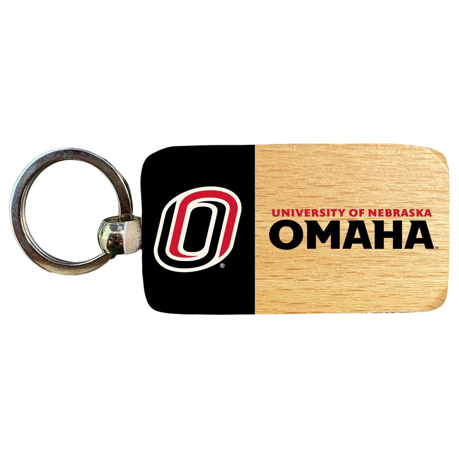 Nebraska at Omaha 2.5 x 1-Inch Wooden Keychain Officially Licensed Collegiate Product Image 1