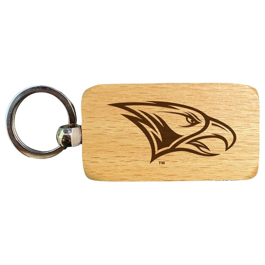 North Carolina Central Eagles 2.5 x 1-Inch Engraved Wooden Keychain Officially Licensed Collegiate Product Image 1