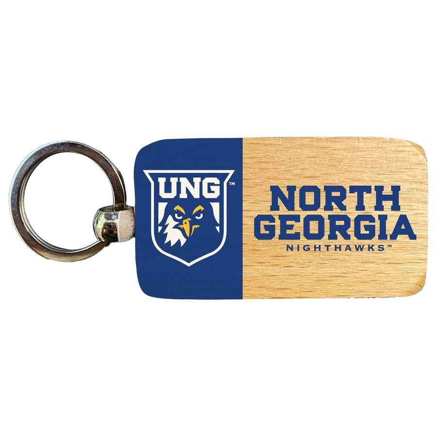 North Georgia Nighhawks 2.5 x 1-Inch Wooden Keychain Officially Licensed Collegiate Product Image 1