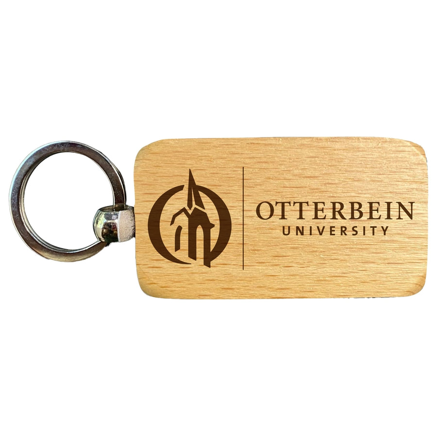 Otterbein University 2.5 x 1-Inch Engraved Wooden Keychain Officially Licensed Collegiate Product Image 1