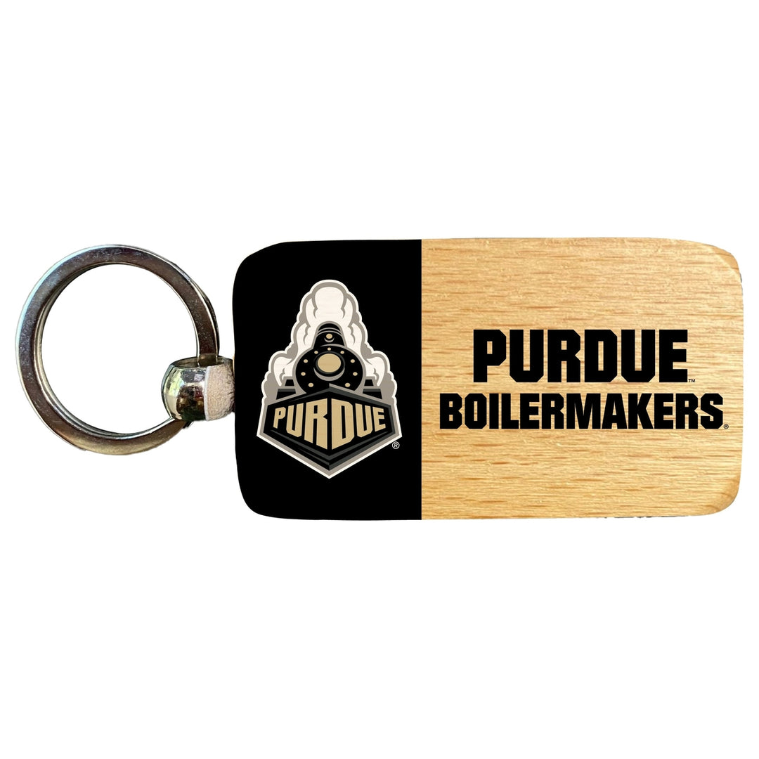 Purdue Boilermakers 2.5 x 1-Inch Wooden Keychain Officially Licensed Collegiate Product Image 1