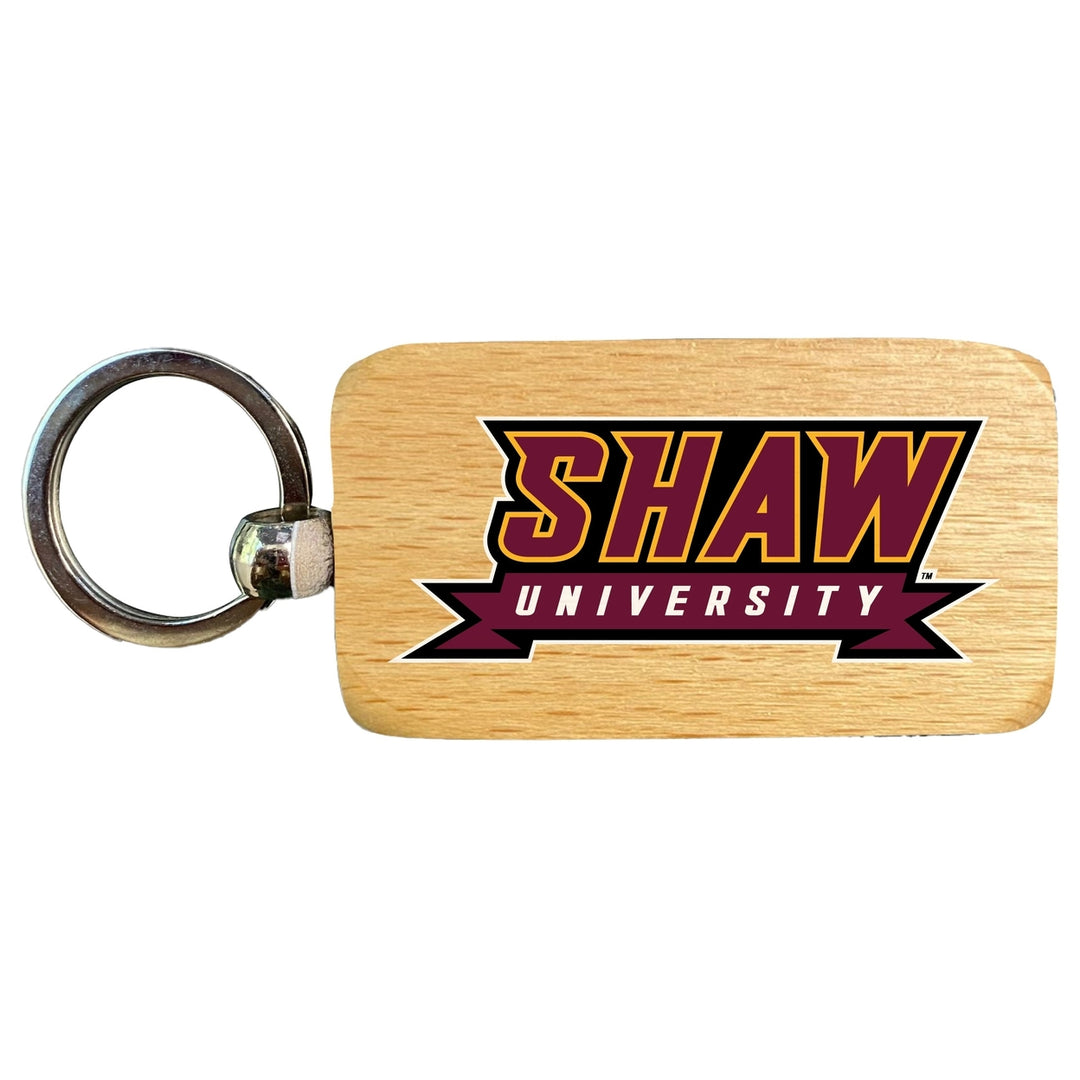 Shaw University Bears 2.5 x 1-Inch Wooden Keychain Officially Licensed Collegiate Product Image 1