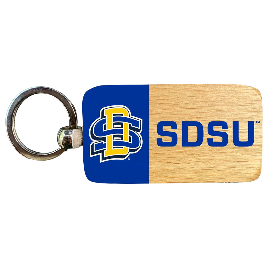 South Dakota State Jackrabbits 2.5 x 1-Inch Wooden Keychain Officially Licensed Collegiate Product Image 1