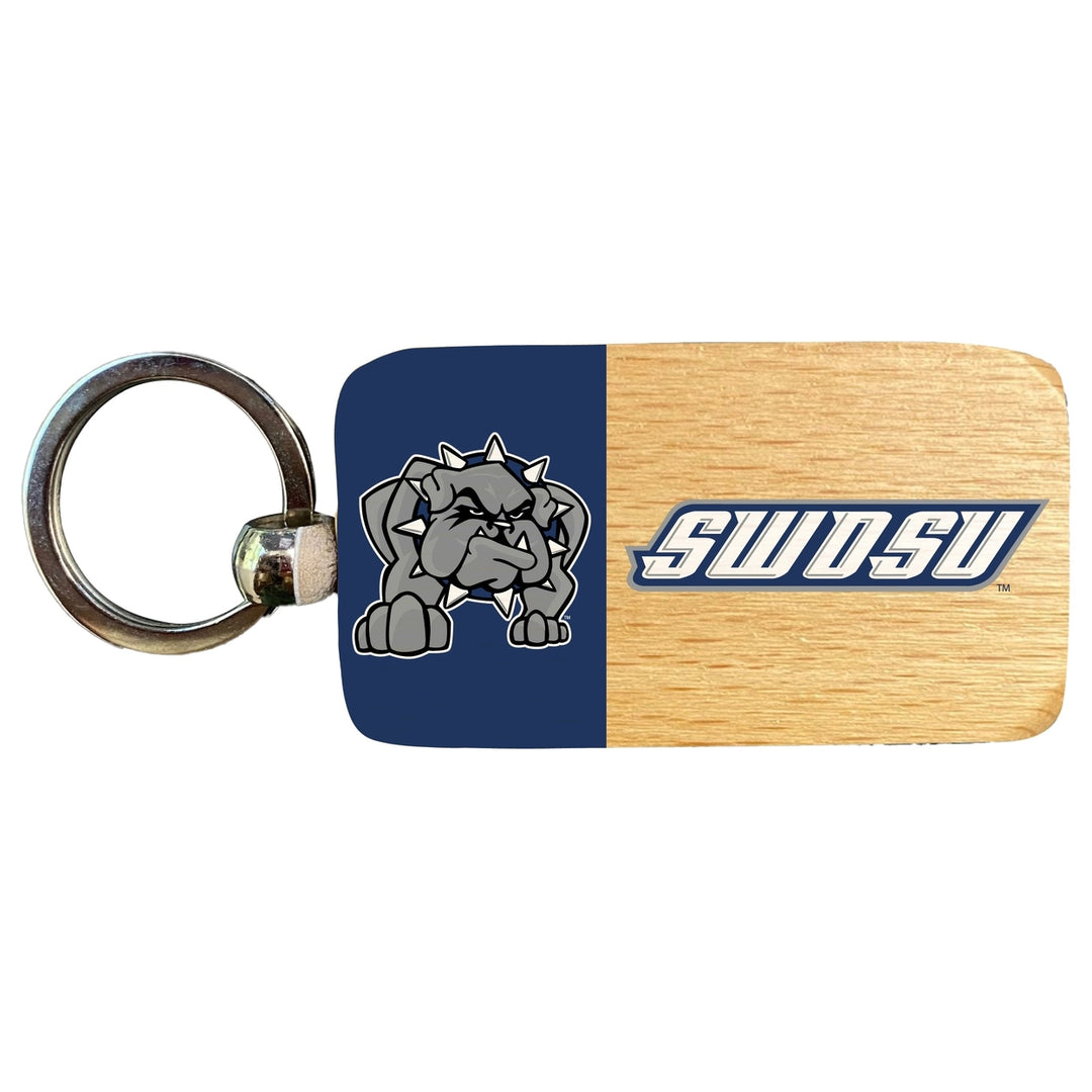 Southwestern Oklahoma State University 2.5 x 1-Inch Wooden Keychain Officially Licensed Collegiate Product Image 1