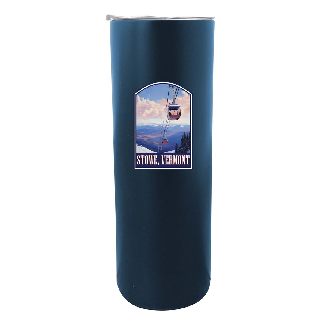 Stowe Mountain Vermont Design B Souvenir 20 oz Insulated Stainless Steel Skinny Tumbler Image 4