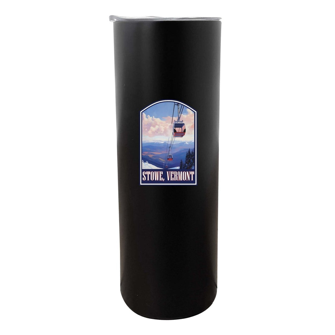 Stowe Mountain Vermont Design B Souvenir 20 oz Insulated Stainless Steel Skinny Tumbler Image 4