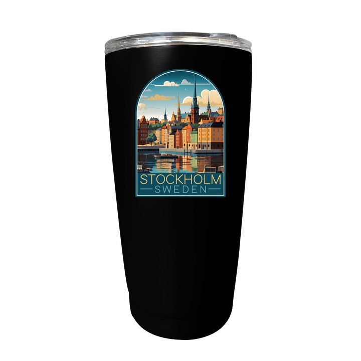 Stockholm Sweden Design A Souvenir 16 oz Stainless Steel Insulated Tumbler Image 1