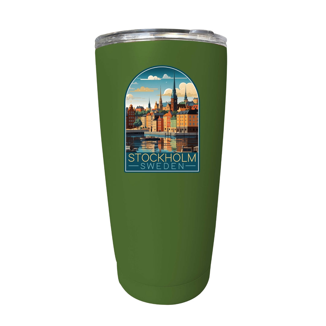 Stockholm Sweden Design A Souvenir 16 oz Stainless Steel Insulated Tumbler Image 2