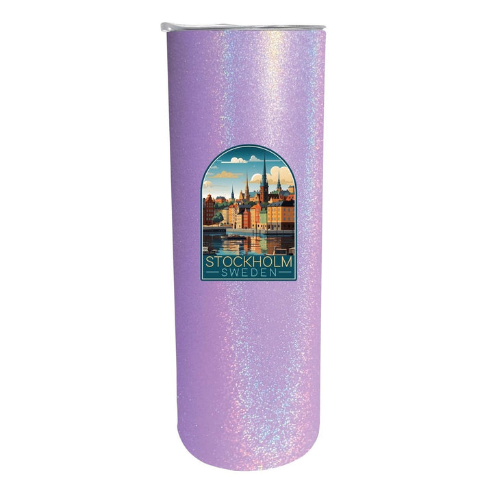 Stockholm Sweden Design A Souvenir 20 oz Insulated Stainless Steel Skinny Tumbler Image 3