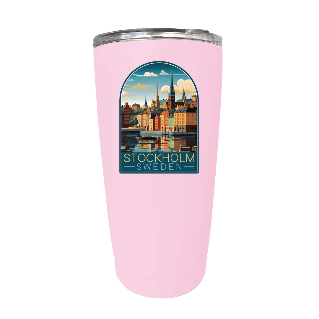 Stockholm Sweden Design A Souvenir 16 oz Stainless Steel Insulated Tumbler Image 4