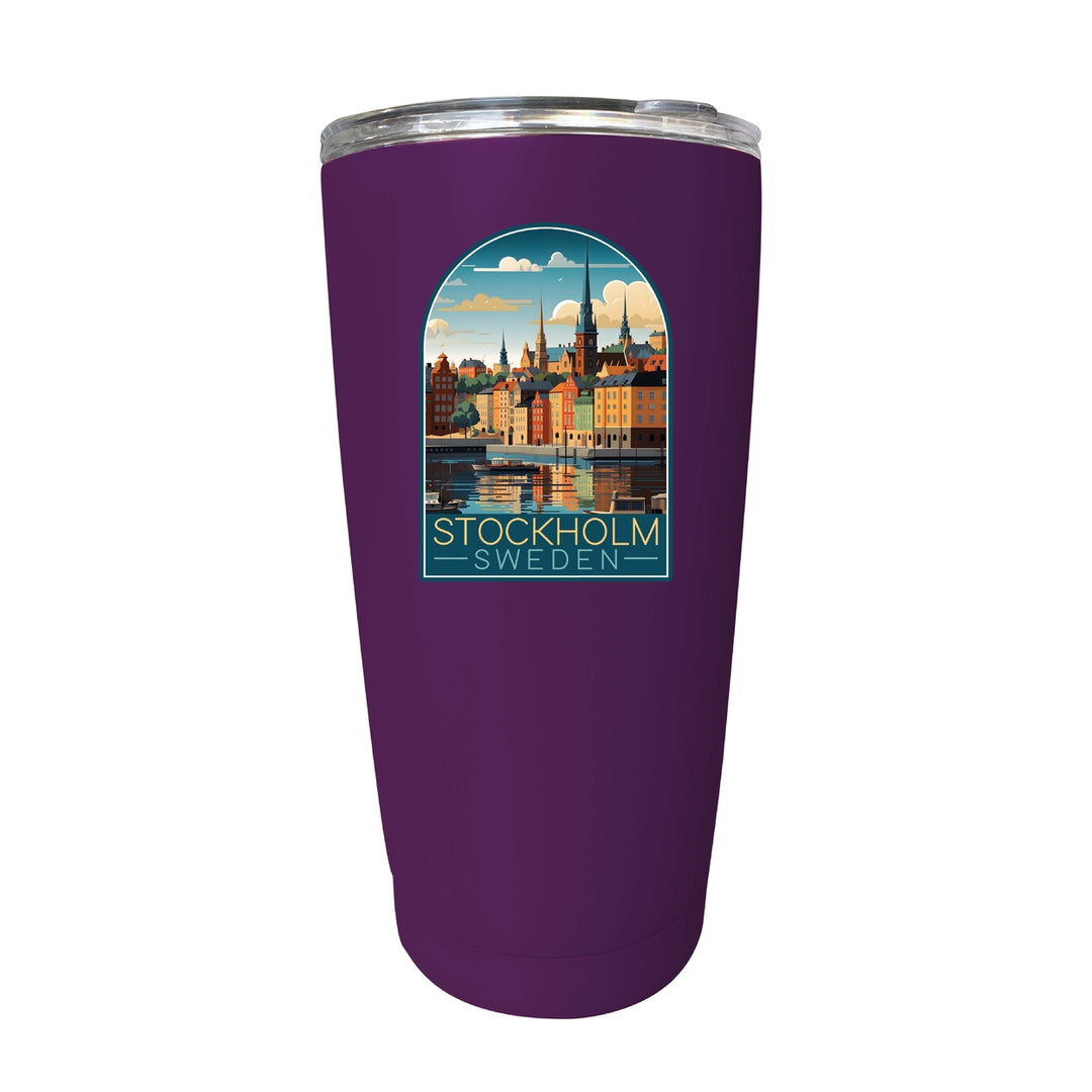 Stockholm Sweden Design A Souvenir 16 oz Stainless Steel Insulated Tumbler Image 4