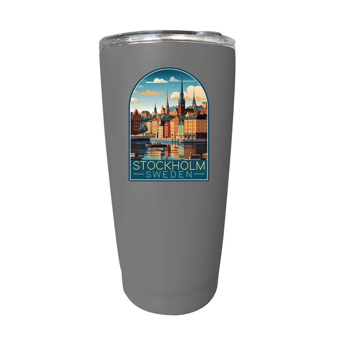 Stockholm Sweden Design A Souvenir 16 oz Stainless Steel Insulated Tumbler Image 6