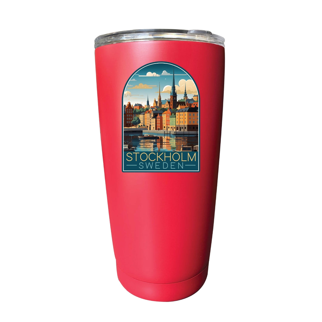 Stockholm Sweden Design A Souvenir 16 oz Stainless Steel Insulated Tumbler Image 8