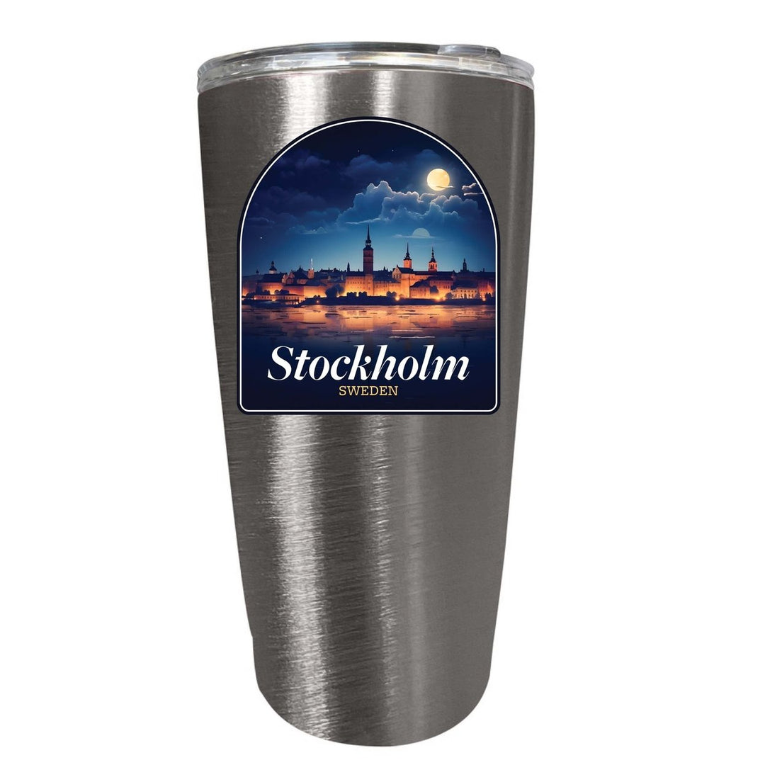 Stockholm Sweden Design B Souvenir 16 oz Stainless Steel Insulated Tumbler Image 2