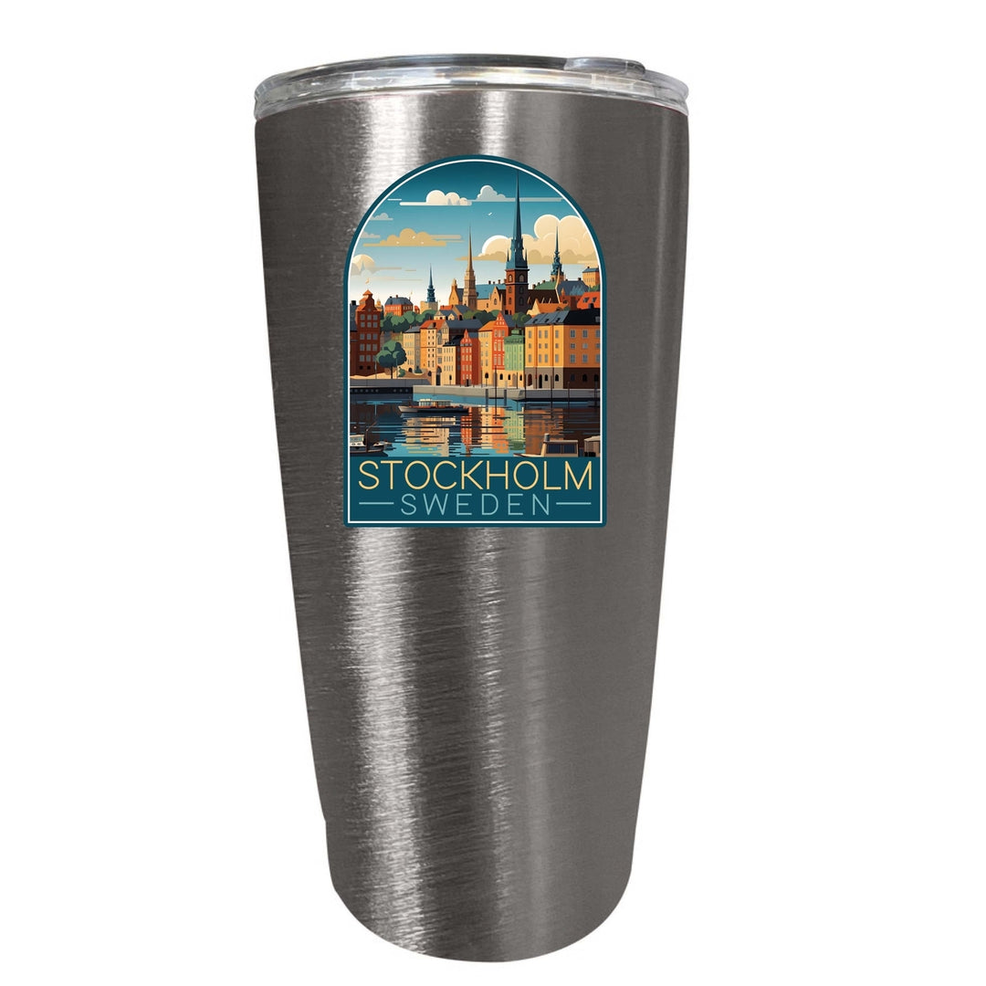 Stockholm Sweden Design A Souvenir 16 oz Stainless Steel Insulated Tumbler Image 11