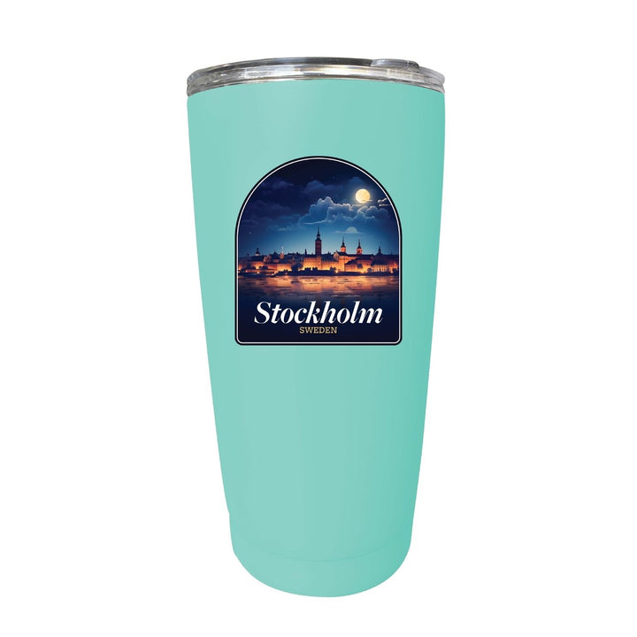 Stockholm Sweden Design B Souvenir 16 oz Stainless Steel Insulated Tumbler Image 3