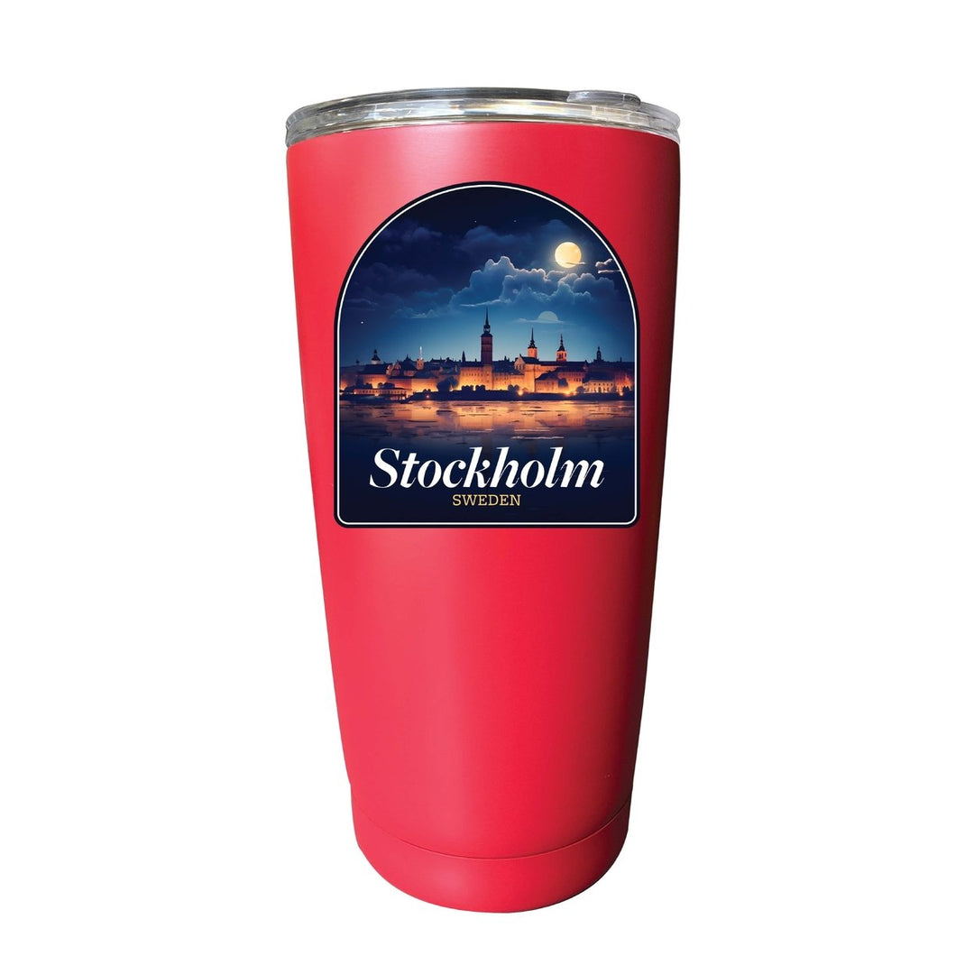 Stockholm Sweden Design B Souvenir 16 oz Stainless Steel Insulated Tumbler Image 4