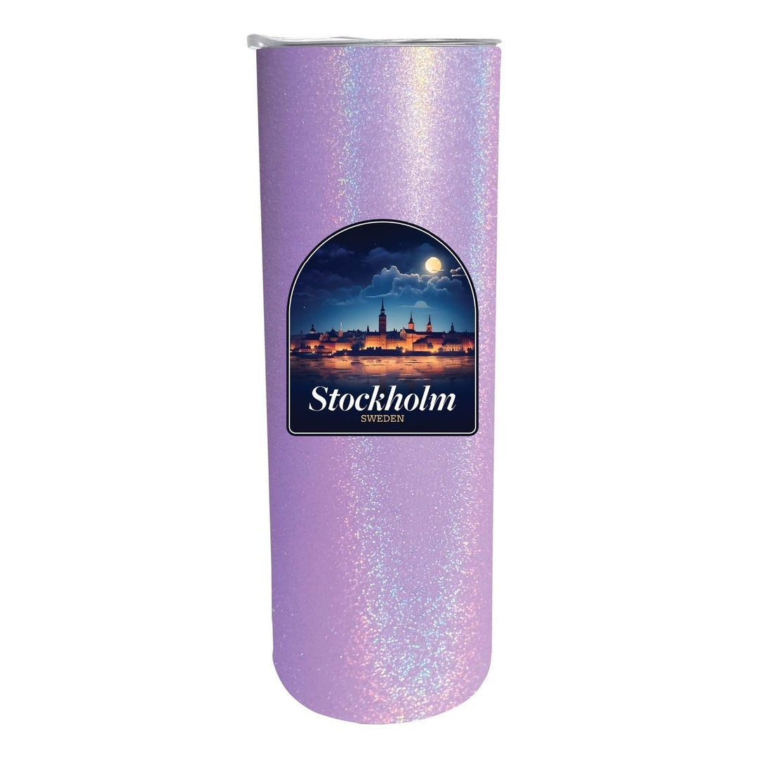 Stockholm Sweden Design B Souvenir 20 oz Insulated Stainless Steel Skinny Tumbler Image 1