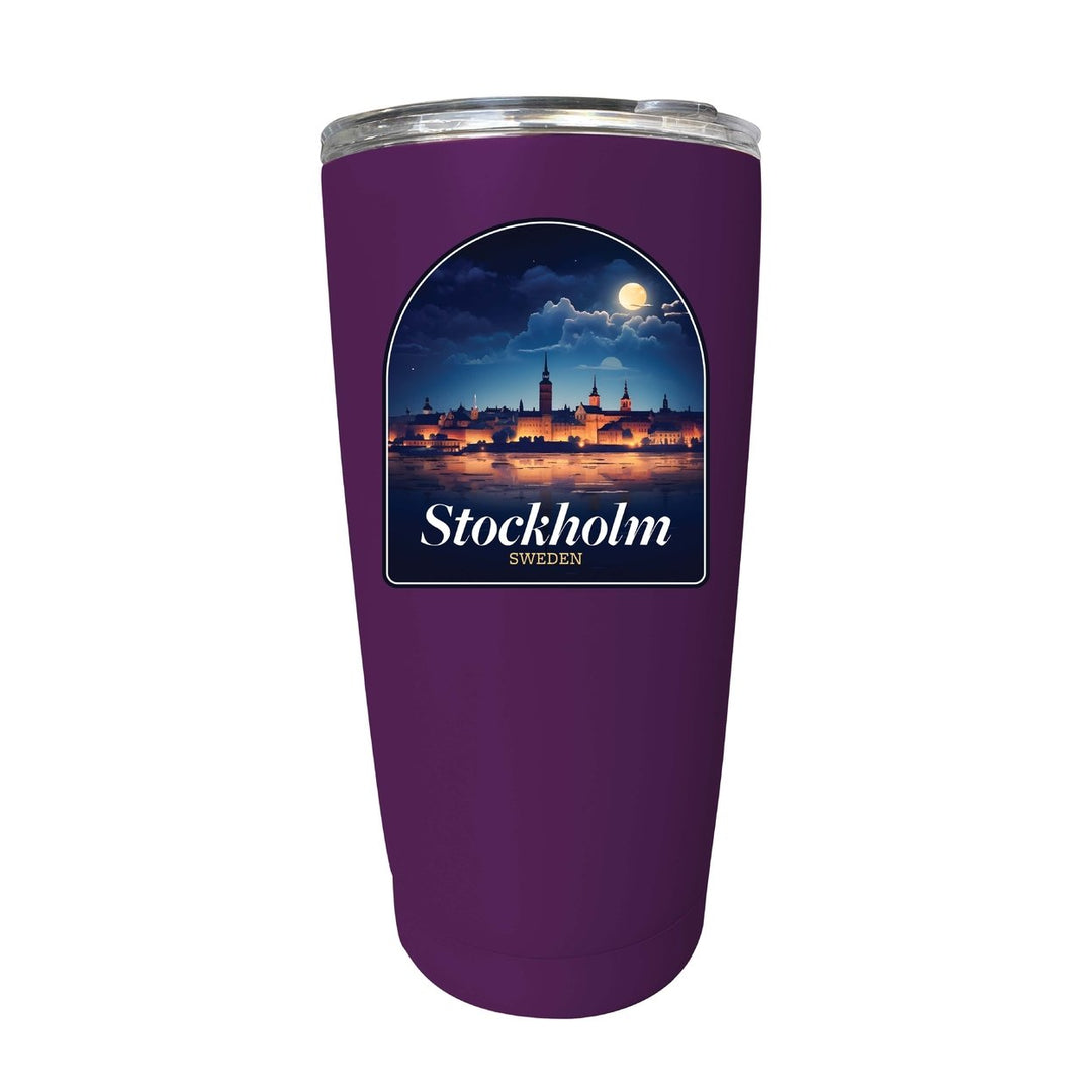 Stockholm Sweden Design B Souvenir 16 oz Stainless Steel Insulated Tumbler Image 4