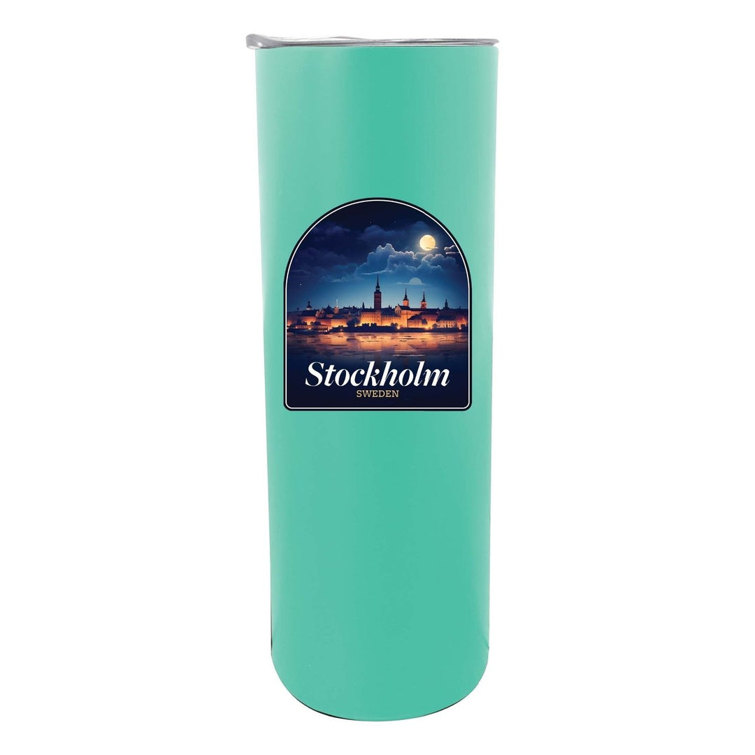 Stockholm Sweden Design B Souvenir 20 oz Insulated Stainless Steel Skinny Tumbler Image 6