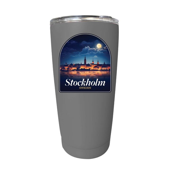 Stockholm Sweden Design B Souvenir 16 oz Stainless Steel Insulated Tumbler Image 8