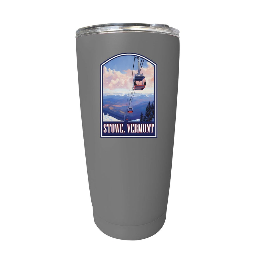 Stowe Mountain Vermont Design B Souvenir 16 oz Stainless Steel Insulated Tumbler Image 1