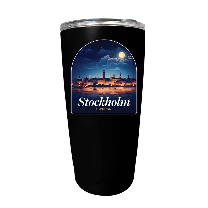 Stockholm Sweden Design B Souvenir 16 oz Stainless Steel Insulated Tumbler Image 10