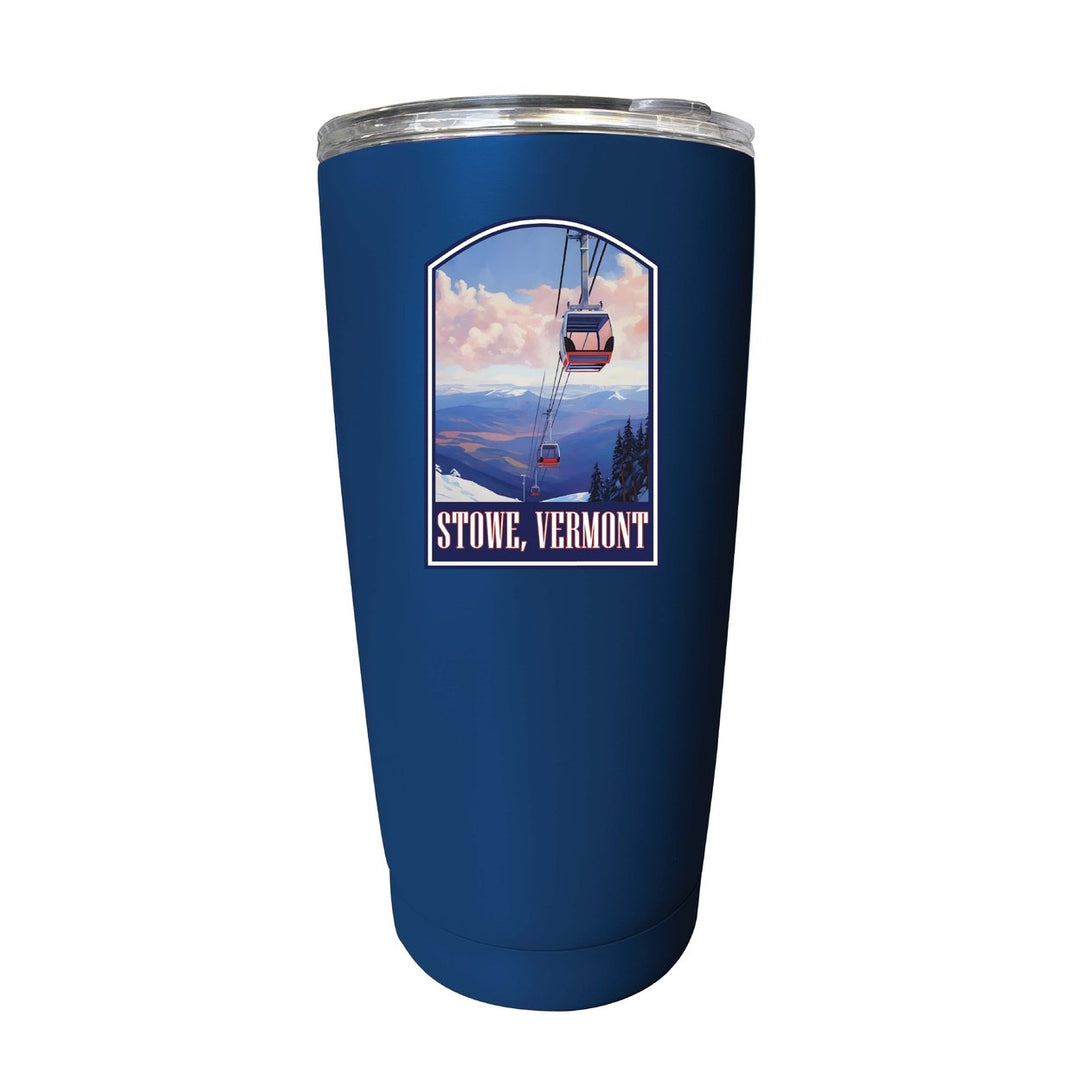 Stowe Mountain Vermont Design B Souvenir 16 oz Stainless Steel Insulated Tumbler Image 3