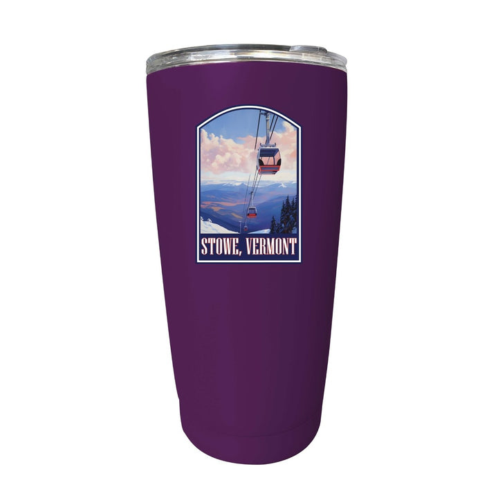 Stowe Mountain Vermont Design B Souvenir 16 oz Stainless Steel Insulated Tumbler Image 4