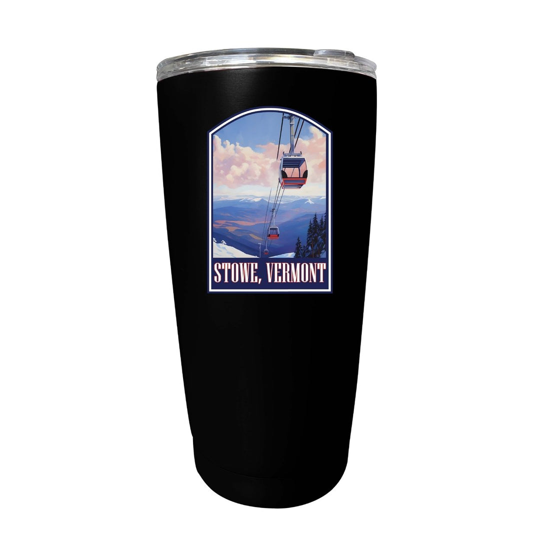 Stowe Mountain Vermont Design B Souvenir 16 oz Stainless Steel Insulated Tumbler Image 6