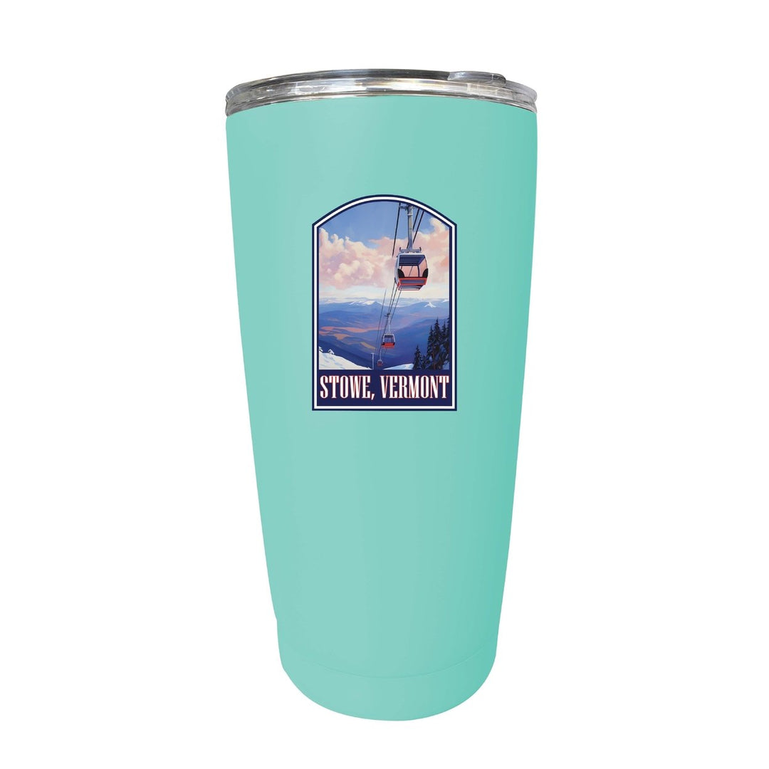 Stowe Mountain Vermont Design B Souvenir 16 oz Stainless Steel Insulated Tumbler Image 11