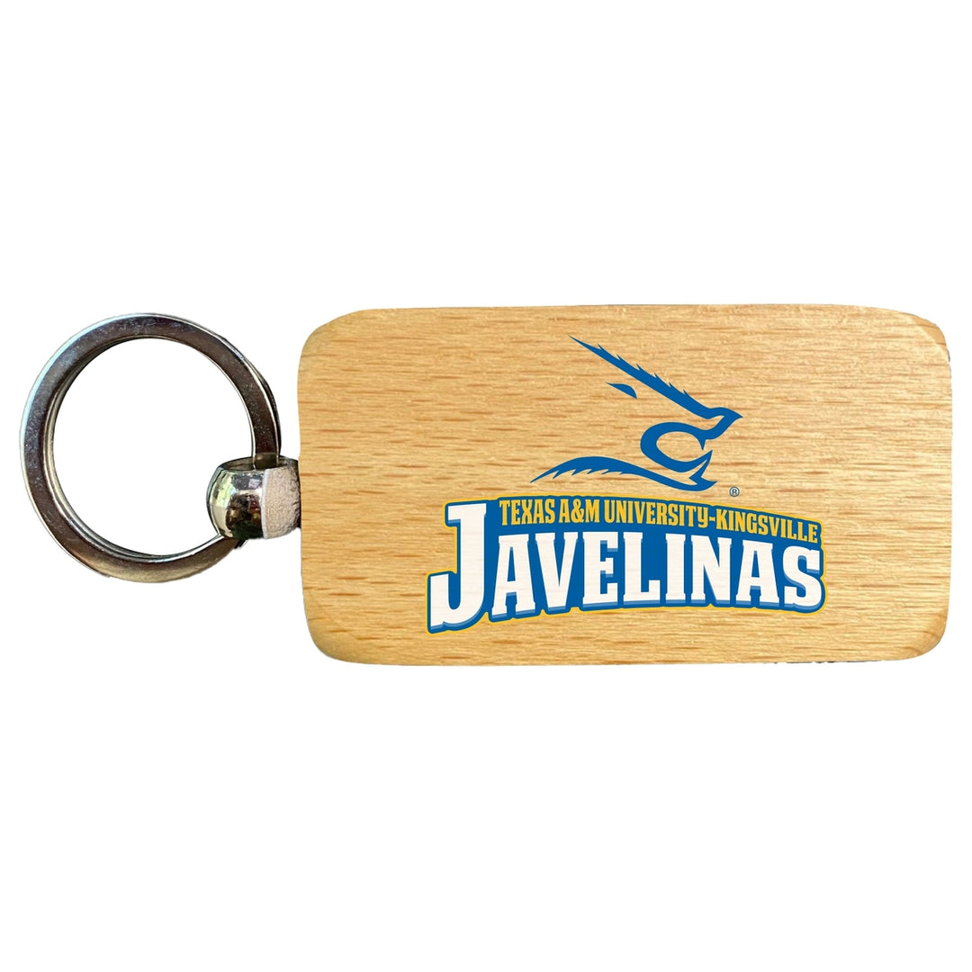 Texas AandM Kingsville Javelinas 2.5 x 1-Inch Wooden Keychain Officially Licensed Collegiate Product Image 1