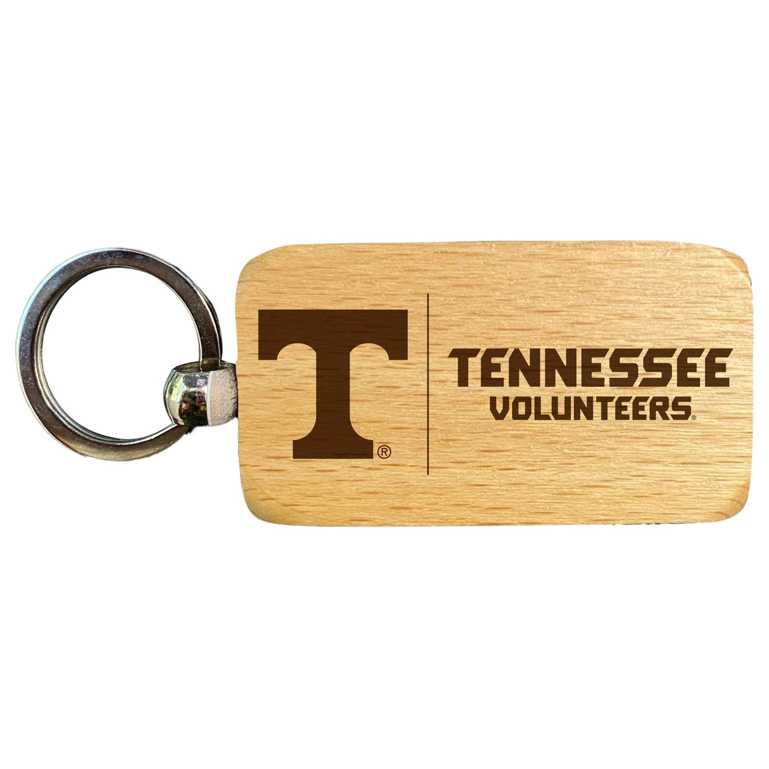 Tennessee Knoxville Volunteers 2.5 x 1-Inch Engraved Wooden Keychain Officially Licensed Collegiate Product Image 1