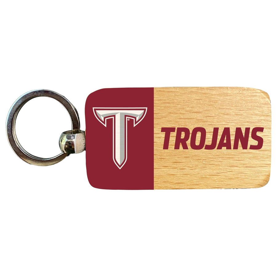 Troy University 2.5 x 1-Inch Wooden Keychain Officially Licensed Collegiate Product Image 1