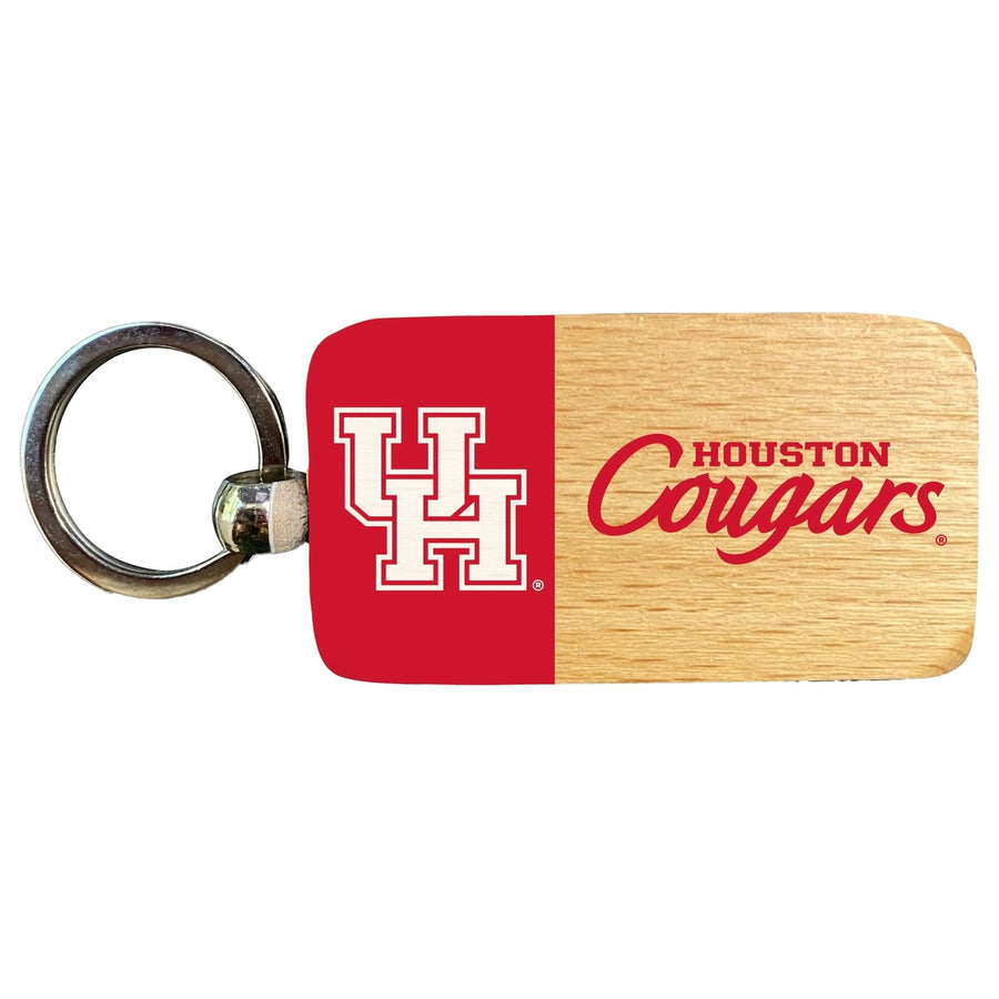 University of Houston 2.5 x 1-Inch Wooden Keychain Officially Licensed Collegiate Product Image 1